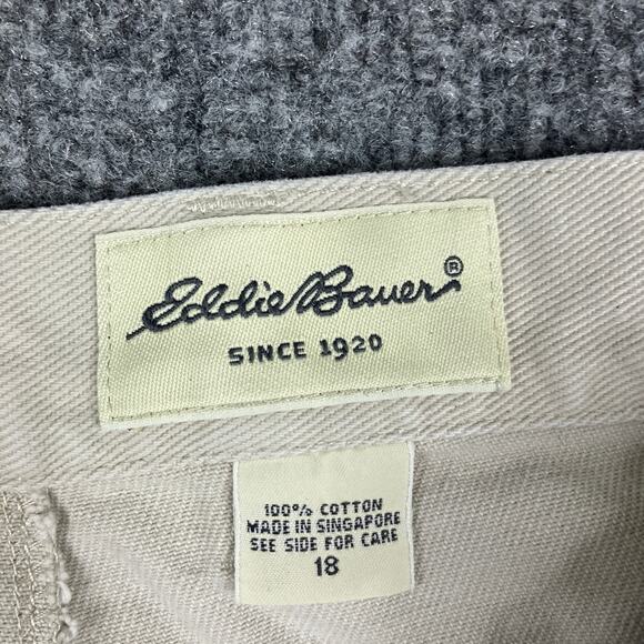 Eddie Bauer Jeans Women's Size 18 Beige Capri Casual Cotton Denim Pants - Picture 6 of 10